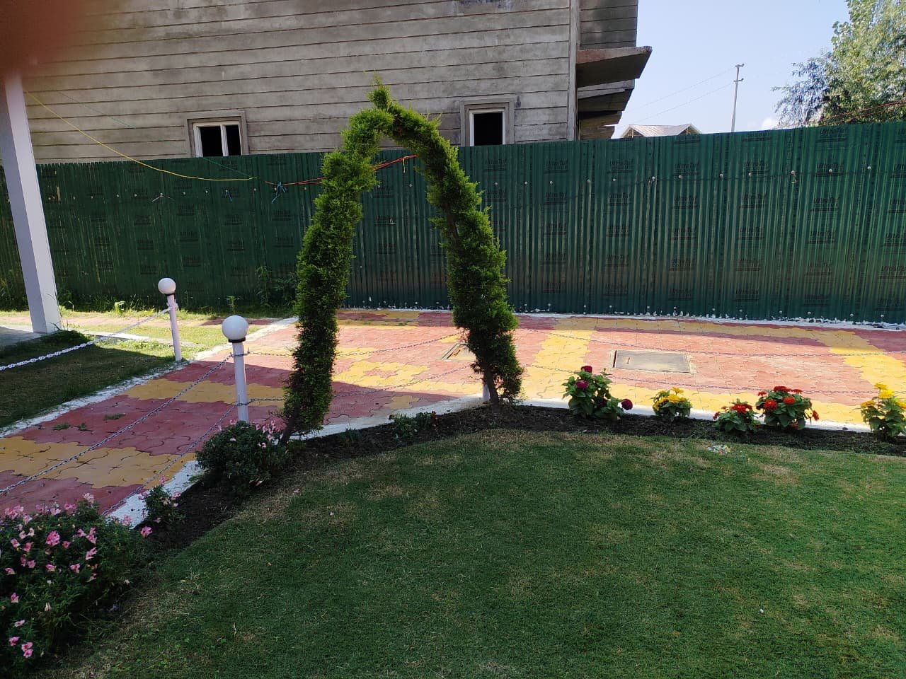 Lush garden view at Heaven Heights Pahalgam