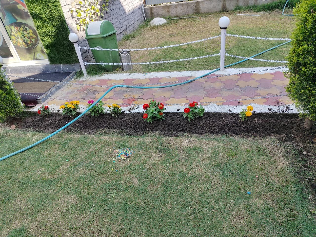 Peaceful manicured garden landscape at Heaven Heights